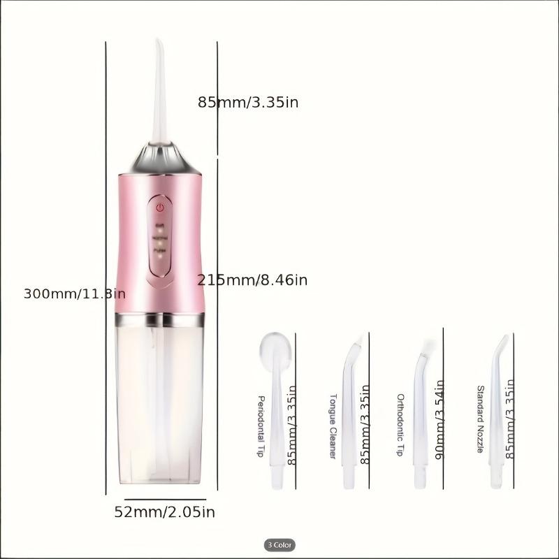 Electric Water Flosser, Intelligent Chip For Precise Pressure Control, 360 Degree Rotatable Nozzle, Oral Irrigator For Deep Teeth And Gum Cleaning, Available In Coral Powder & Mint Green Christmas Gift 6
