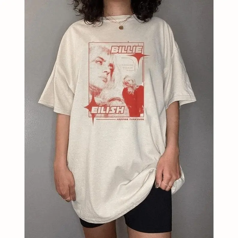 Billie EIlIsh Retro tshirt , Unisex Music tshirt