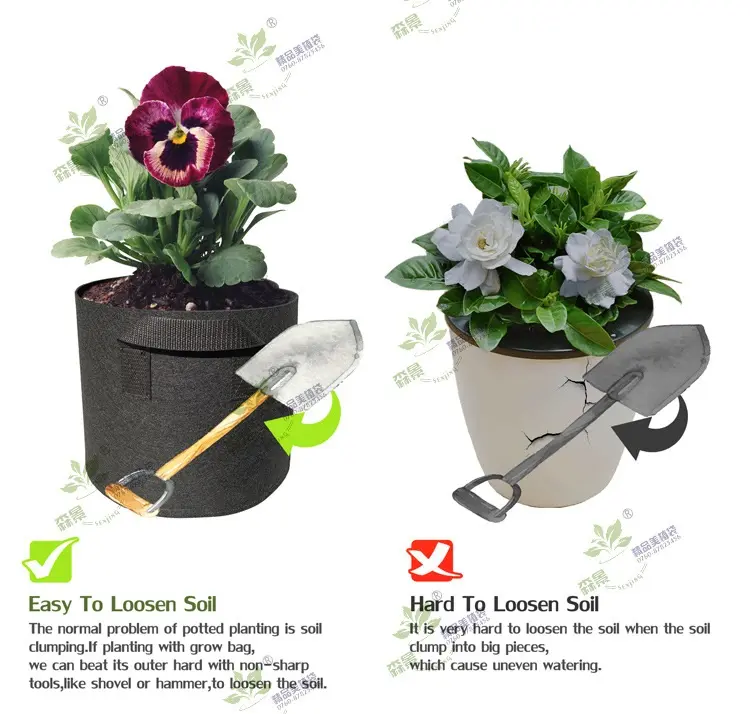 UK Stock 7 Gallon Growing Planting Bag Vegetable Tomato Potato Grow Bag Pot Plant Bag 2