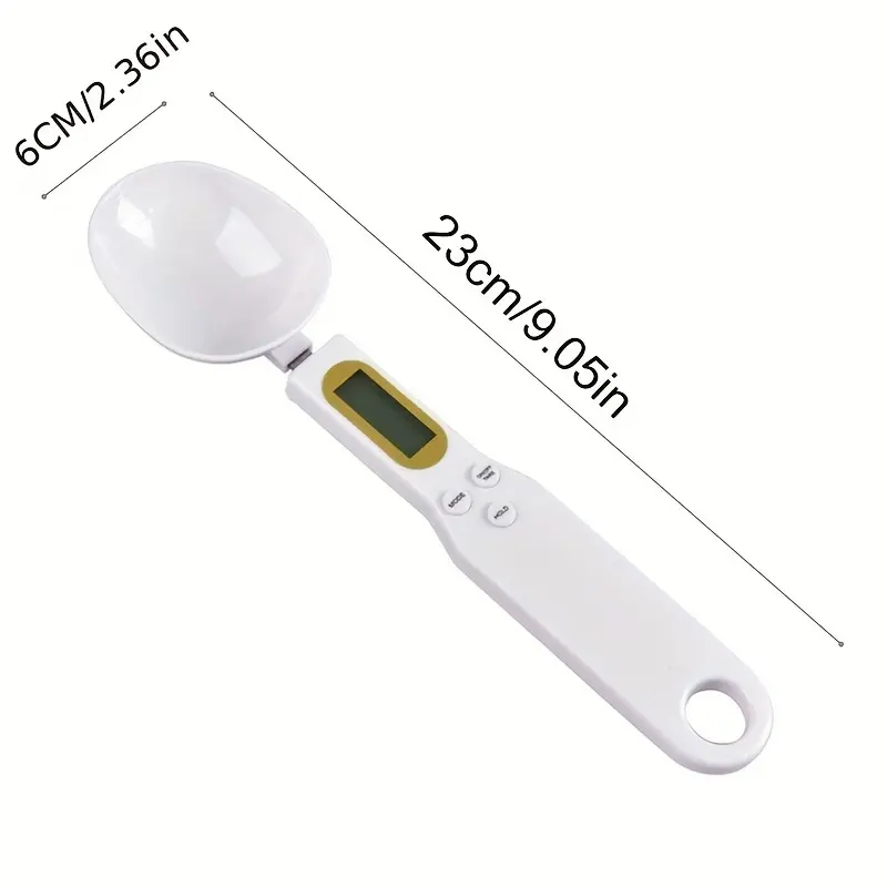 Accurate Measure Digital Kitchen Scale Spoon - LCD Display, 0.1g-500g Precision, Button Battery-Powered, Ideal For Cooking, Baking, And Portion Control Measuring Utensils Black 3
