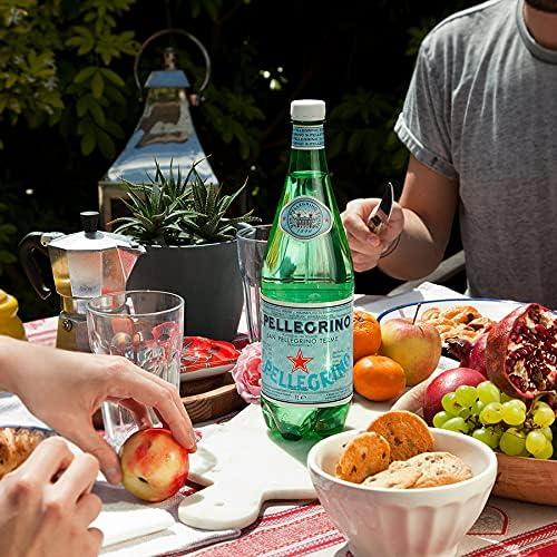 San Pellegrino Sparkling Natural Mineral Water, Refreshing Bubbles, Premium Italian Taste - 6 x 1L 6