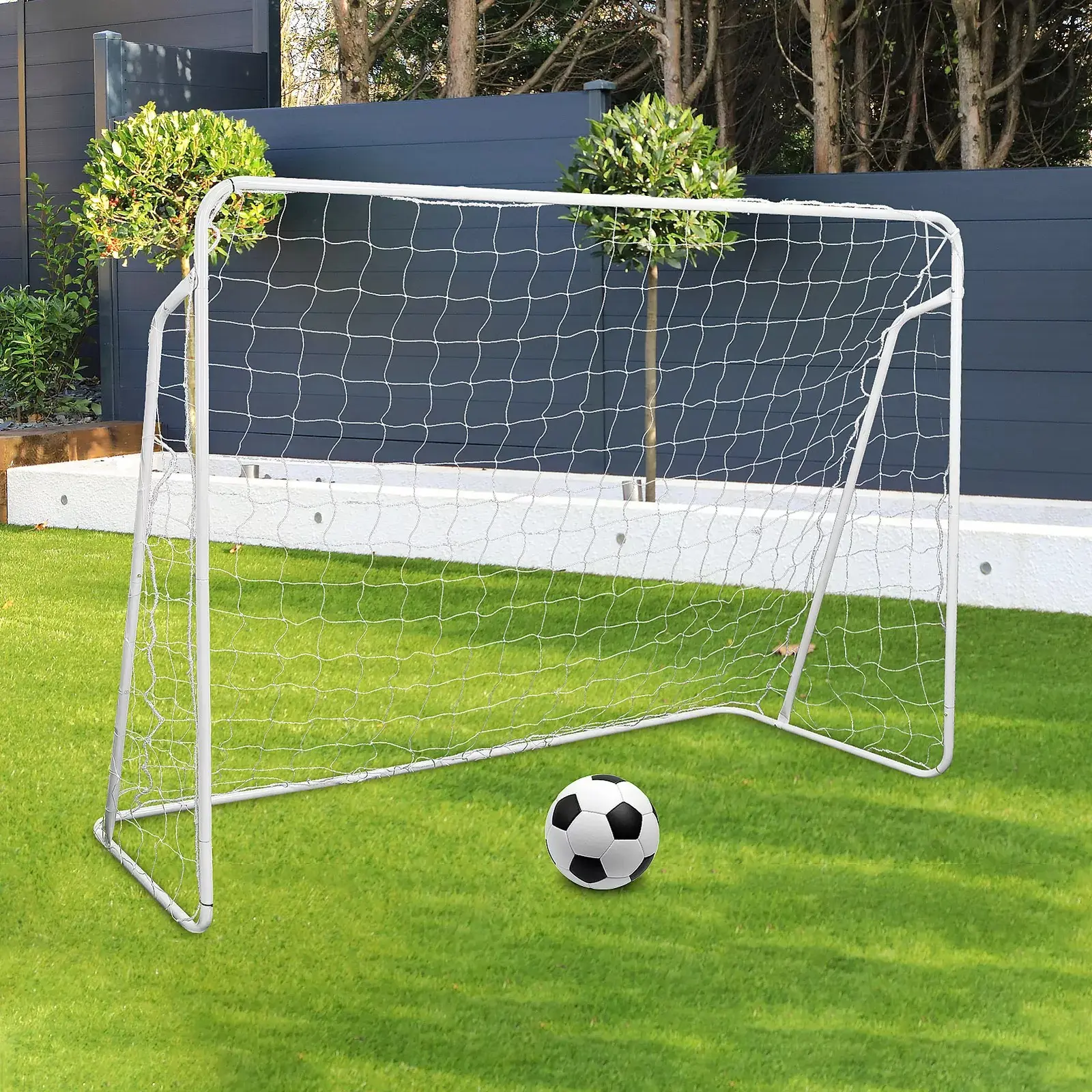 Football Goal Post Practice Soccer Training with Outdoo Net and Pegs 7FT x 5FT