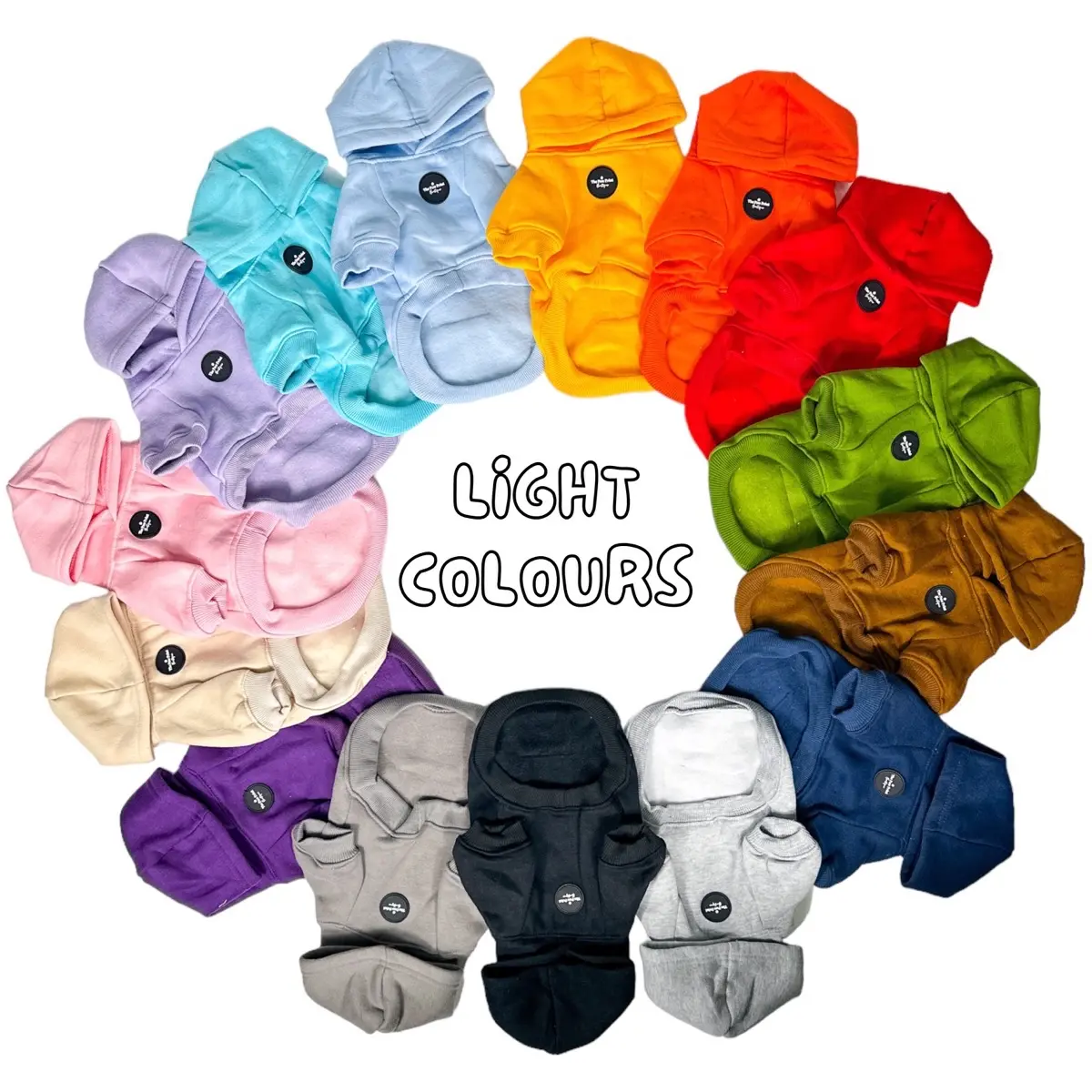 The Paw Print Boutique Dog Hoodies - Light Colours