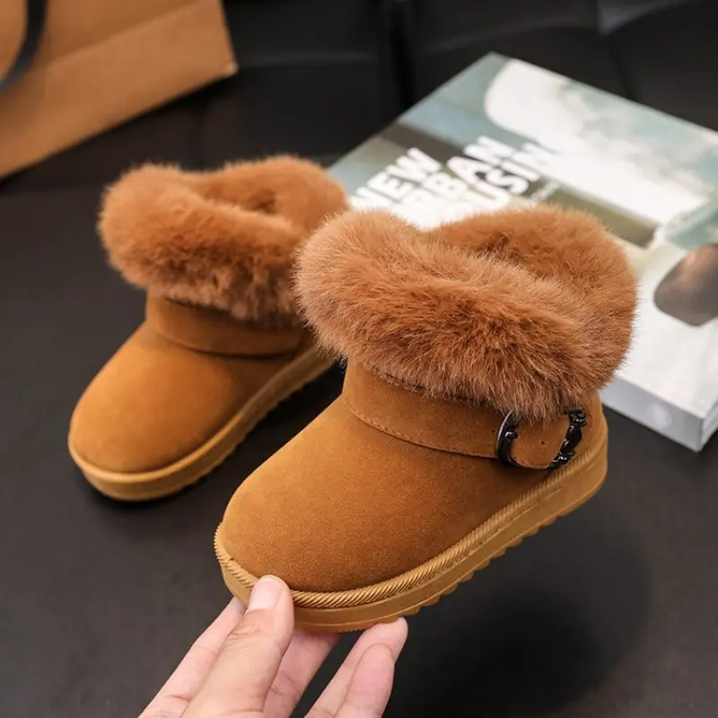 Girls snow boots - Festive Winter Snow Boots - Soft Faux Fur, Rubber Soles, Cute Designs - Fall and Winter Play - Little Girls -  For Warmth, Comfort, and Style - Winter Wonderland Adventures Await 8