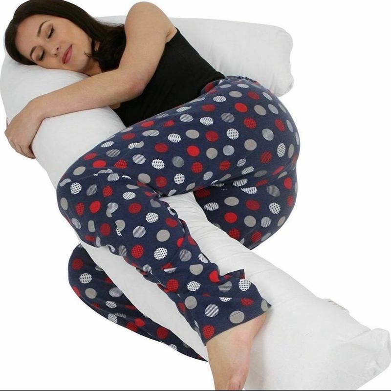 Premium L-Shape Pregnancy Pillow with  Hollow Fibre Filling for Full Body Support pregna cypillow pillows 2