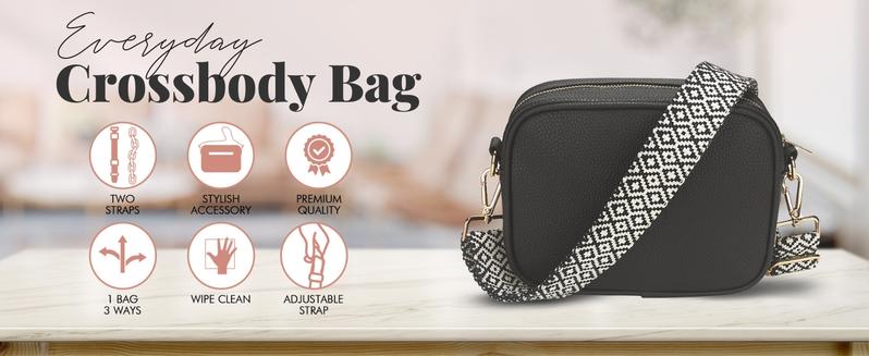 Product Introduction of Crossbody Bag Women by Lily England -  with Adjustable Wide Strap & Chain - Multiple Pockets 0