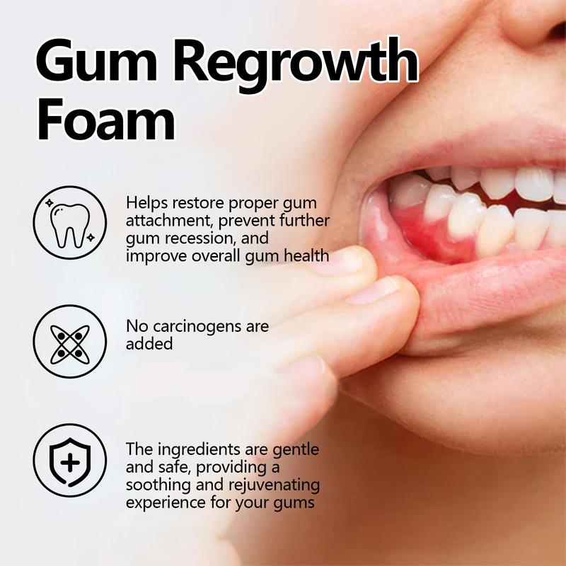 Product Introduction of 2024new oralhoe Gum Regrowth Foam, Clean Teeth Tartar Care Gums Clean Teeth Anti-Moth Fresh Breath Mousse 6