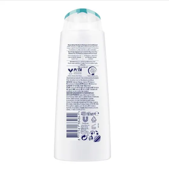 Dove Daily Moisture Shampoo 250ml Pack Of 6  For Everyday Care 10x More Resilient Hair Vegan 2