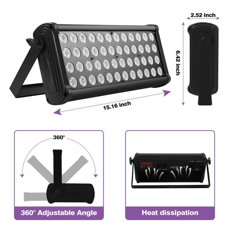 48LED RGBW Wall Wash Bar Light DJ Disco Party KTV Club Stage Effect Lighting DMX 1