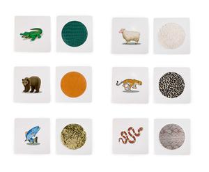Sensory Junction Sensory Hand Feel Plates - Interactive Animal Textures - Learning Resource for Kids