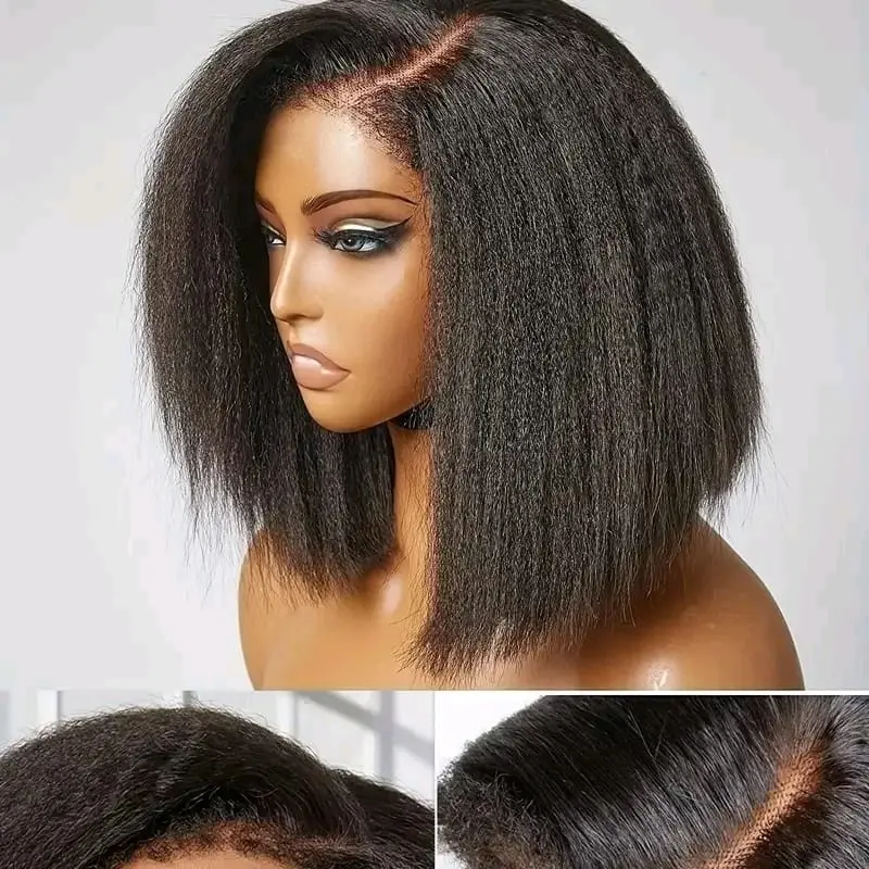 12A Malaysia Kinky Straight Human Hair Wig wigs for 2