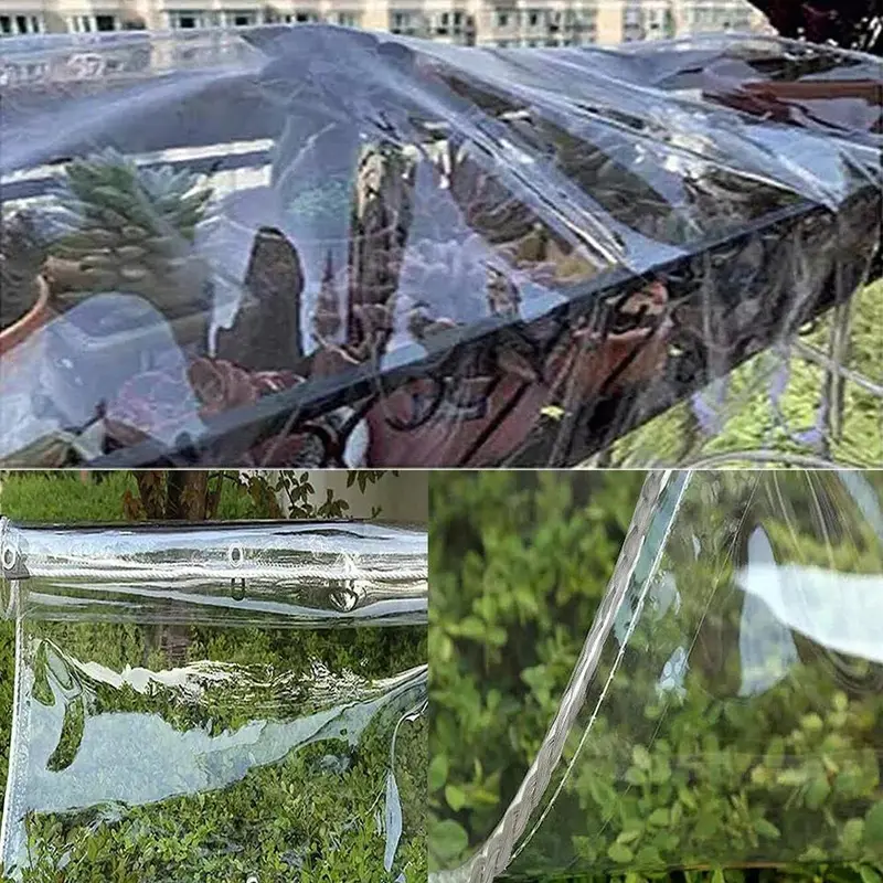 430gsm Clear Tarpaulin Heavy Duty PVC Waterproof Ground Cover Tarp Sheet 5