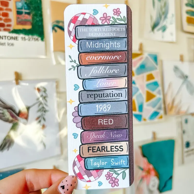 All 11 Taylor Swift Albums as Books Linen Bookmarks 2