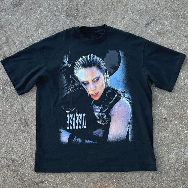 Lady Gaga DISEASE Heavyweight Loose Fit T-Shirt 0