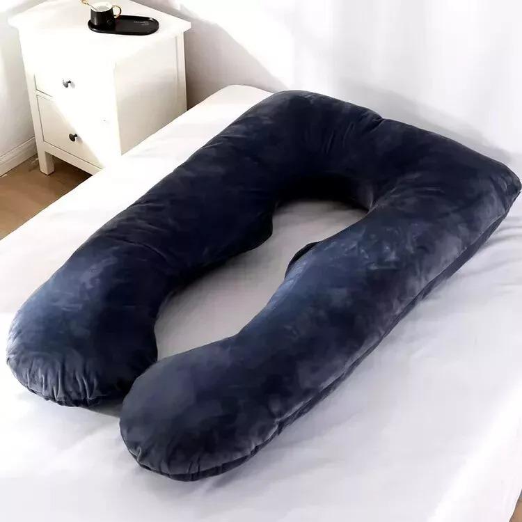 Spark House Pregnancy Pillows for Sleeping, U Shaped Full Body Maternity Pillow with Removable Cover - Support for Back, Legs, Belly, HIPS for Pregnant Women, 57 Inch Pregnancy Pillow for Women, Grey 3