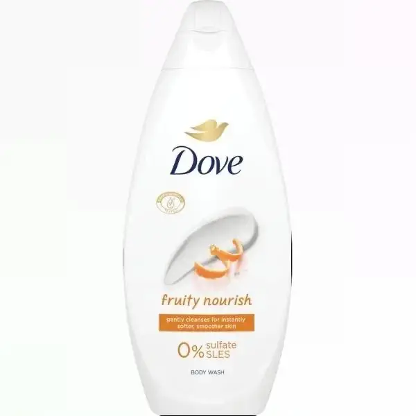 3 bottles Dove Fruity Nourish Body Wash 225ml