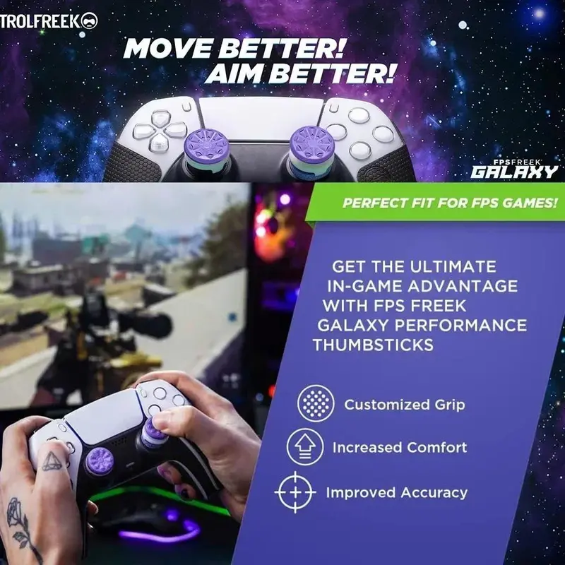 FPS Freek Galaxy Analog Stick Controller for PS5/PS4/XBOX ONE Controllers - Premium Gaming Grip Enhancer with HyperX Comfort | Holiday Deals for Pro Gamers 6