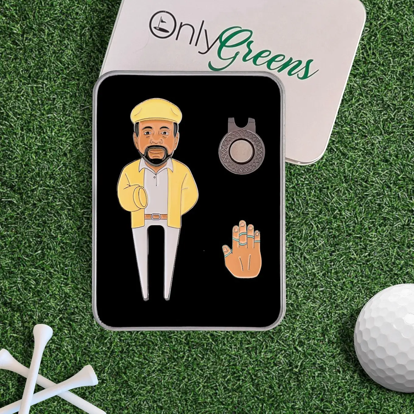 Only Greens Golf - Divot/Pitch Repair Tool and Ball Marker Set - Coach Chubbs