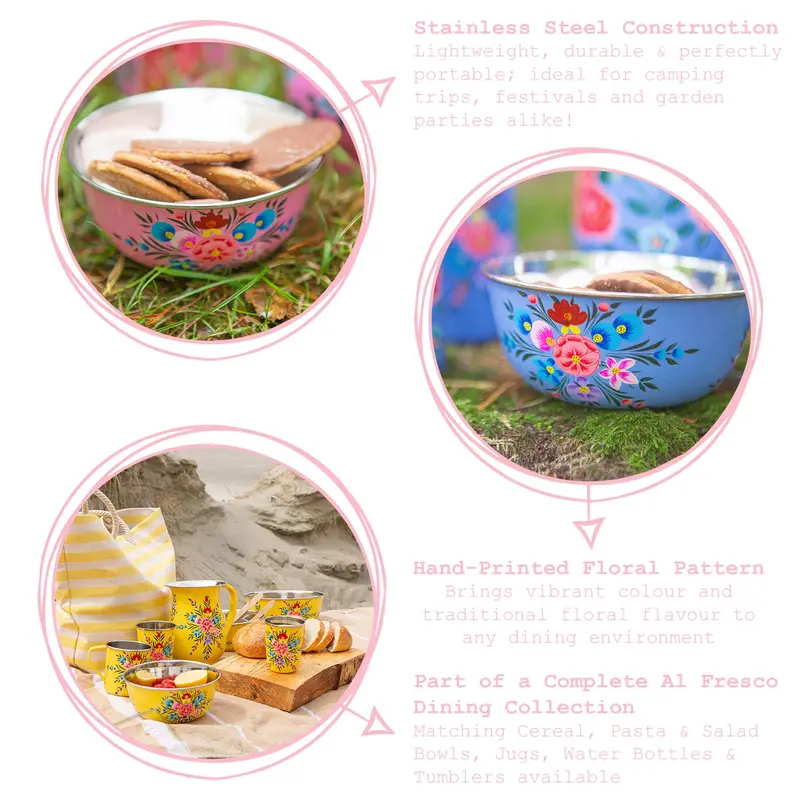 BillyCan Hand-Painted Picnic Snack Bowl - 14.5cm 1