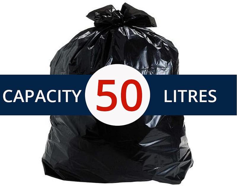 200 Heavy Duty Black Bin Liners Refuse Sacks Bin Bag Rolls 3