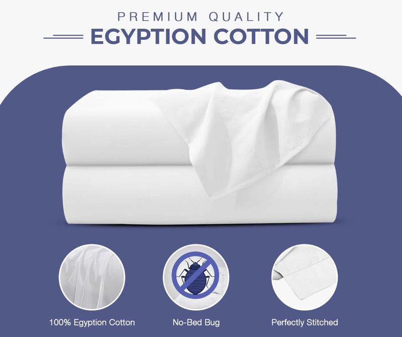 Product Introduction of Egyptian Cotton Flat Sheet Bed Sheet 1 Count Cotton Bed Sheet 200 Thread Count Breathable and Fade Resistant Non Iron Hotel Quality Sheets Single Double King Super King Size UK 13