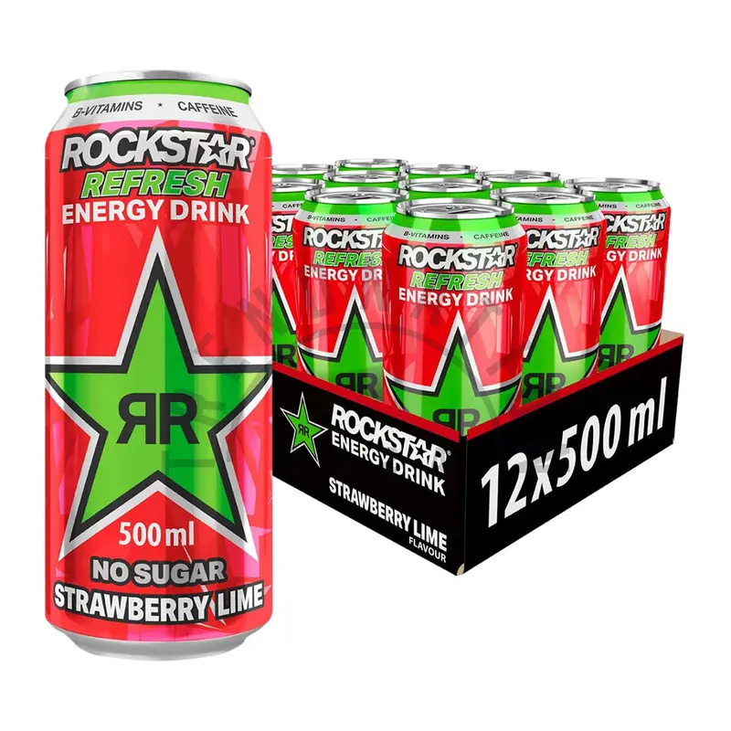Rockstar Energy Drink Energy & Mental Caffeine Vitamin B Boost 12 x 500ml 2