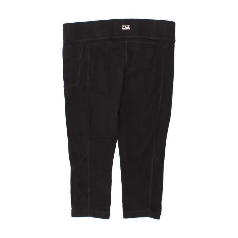 Pre-Owned Vintage FILA Womens Capri Leggings UK 10 Small  Black Cotton 2