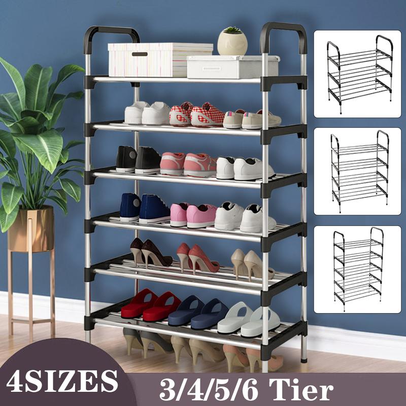 AceHome 3/4/5/6 Tiers Shoe Rack Organizer Stackable Space Saving Shoe Shelf（No Dust Cover） 4