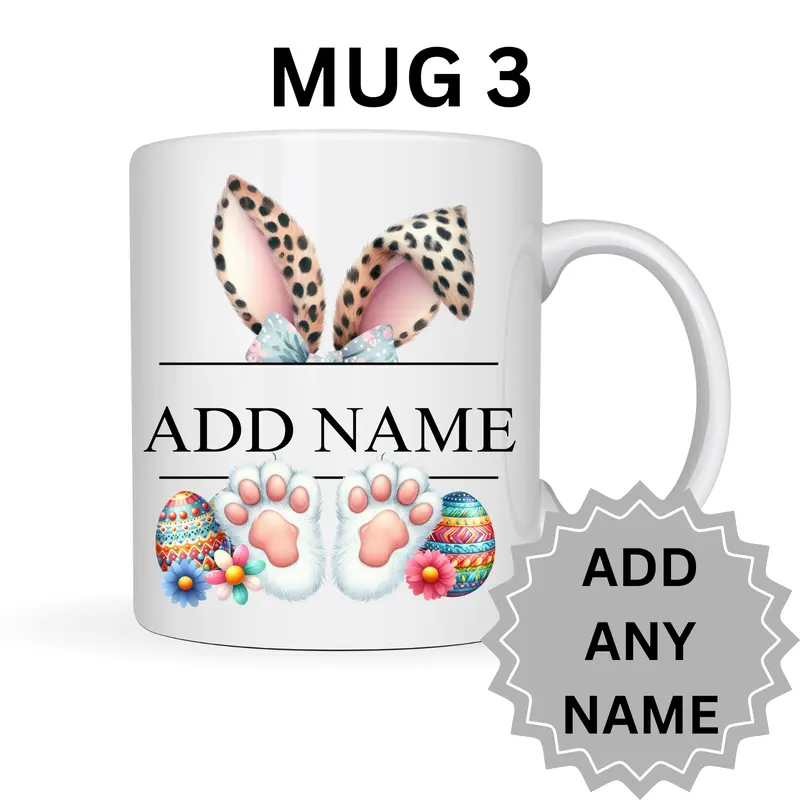 Personalised Bunny Ears Mug Easter Mug Easter Eggs East Gift 2