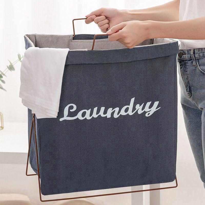 AceHome Waterproof Foldable Laundry Storage Basket foldable with handle 5