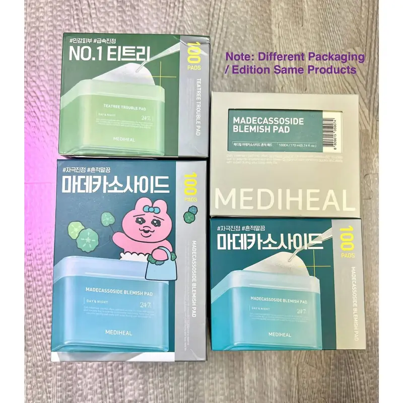 Mediheal - Toner Pads (Blemish / Tea Tree / Vitamide) - 170ml (100 Pads) Calming Cica Soothing Brightening Acne Skincare Lactic Niacinamide Smooth Comfort 5