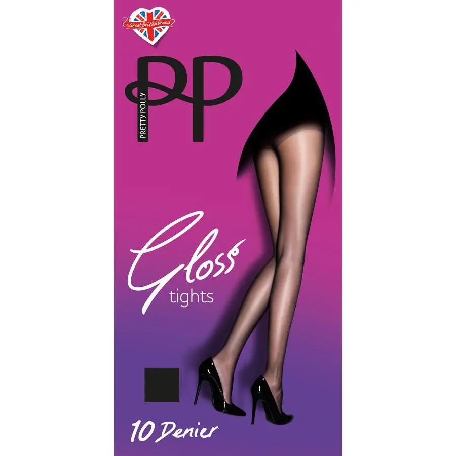 Pretty Polly Everyday Plus 10 Denier Gloss Tights - Black