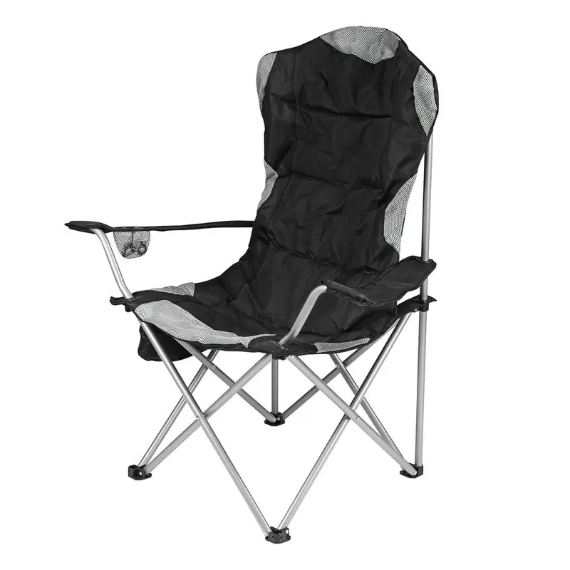Folding Camping Deluxe Chairs Heavy Duty Luxury Padded with Cup Holder High Back 6