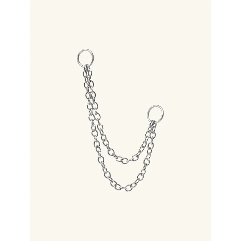 Double Chain Fusion Add-On for Enhanced Earrings in Gold Vermeil or Sterling Silver 2