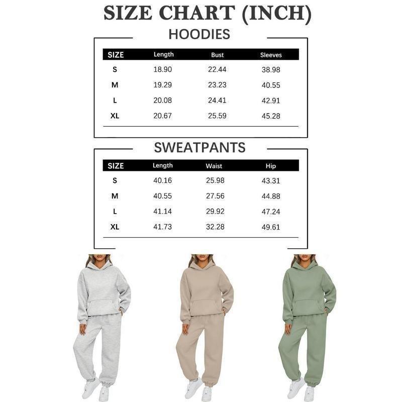 【2025】2024New Women'S 2-Piece Casual Hoodie Tracksuit Pantsuit For Fall/Winter Womenswear Long Sleeve Minimalist Womenswear Overalls Underwear Lady Comfort Basic Longsleeves 7
