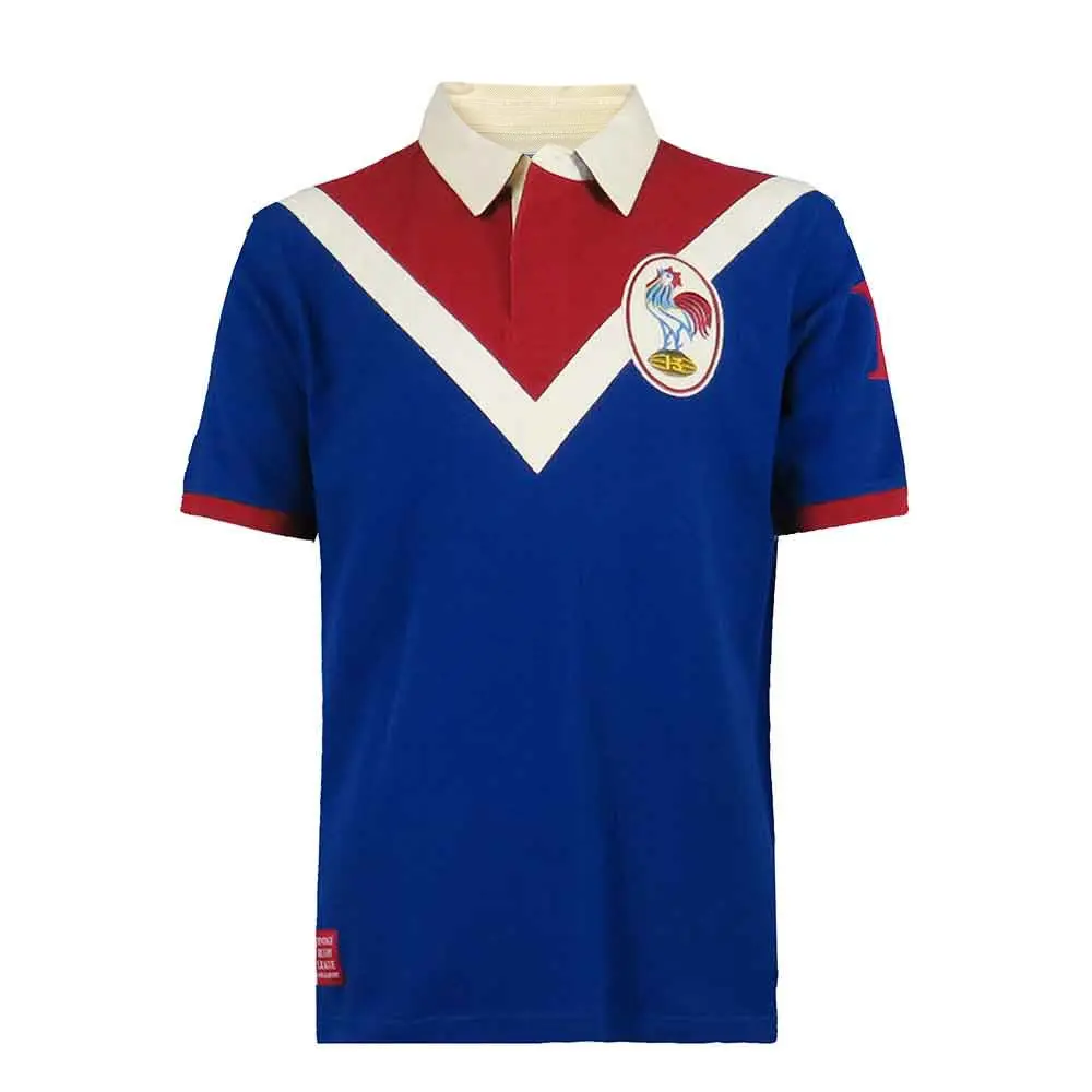 Retro France Rugby League Shirt Polo