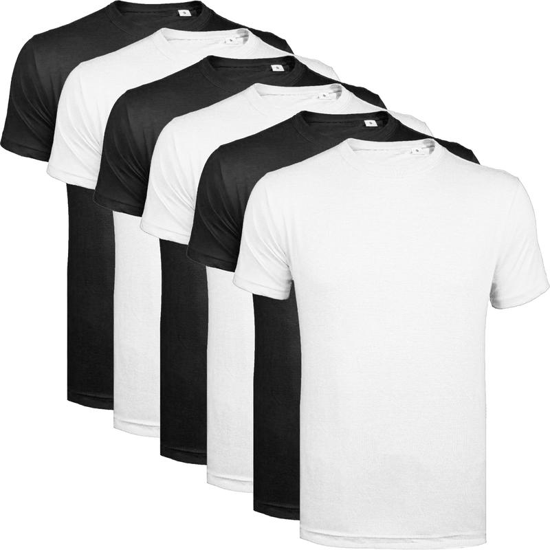2025 new hot selling models 6 pack mens T-shirt short sleeve shirt crew neck plain assorted cotton top menswear set Gym Fitness running multipack T shirt 8