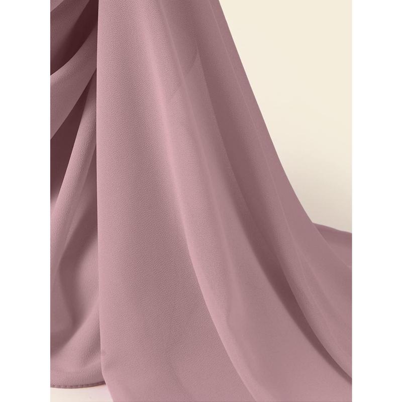 1pc Abaya Accessories Lady Beach Accessories Solid Color Chiffon Beach Shawl Sunscreen Scarf Suitable For Daily Use Headband Soft Hijab Women Veil 7