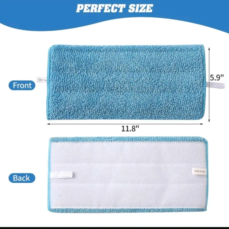 Gazeer 6pack Reusable Pads Compatible with Flash Power mop,Refill Pads for Flash Power mop - Washable Mop Pads for Wet and Dry Sweeping 2