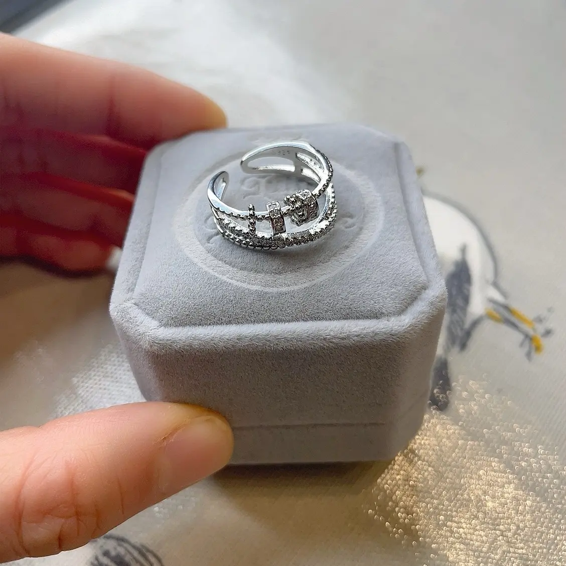 925 Silver Anxiety Ring/Spinning Ring/Fidget Ring/Gift Ring/Introvert/Friend/Birthday/Jewellery/Mindfulness/Meditation Ring/circlet