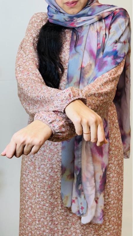 Product Introduction of May modesty summer llong frill printed maxi dress in linen cotton fabric women’s wear 12