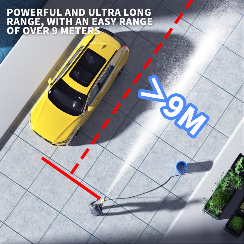 Cordless Pressure Washer, 21V 1500W Portable Pressure Washer, 30 Bar/435 PSI High Power Washer Machine with 6-in-1 Adjustable Nozzles, 2PCS 1.5Ah Battery, 5m Hose Cordless Jet Washers Pressure Cleaner for Car Floor Garden Cleaning 5