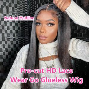 Bling Hair 9x6 Glueless Wigs Human Hair Pre Plucked Pre Cut HD Lace Front Wigs Human Hair 180% Density Straight Glueless Wigs Human Hair wigs for Black Women 5x5 6x4 Glueless Wigs