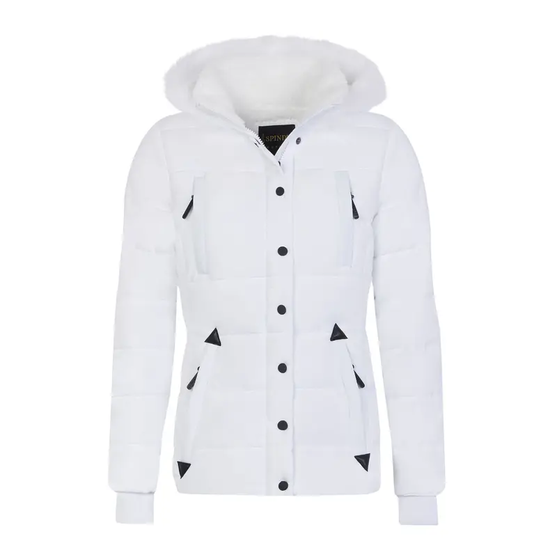 Spindle Womens Ladies Premium Quality Hooded Short Fur Parka Quilted Padded Puffer Coat | Zip Side Pockets | Luxurious Detachable Faux Fur on Hood 6