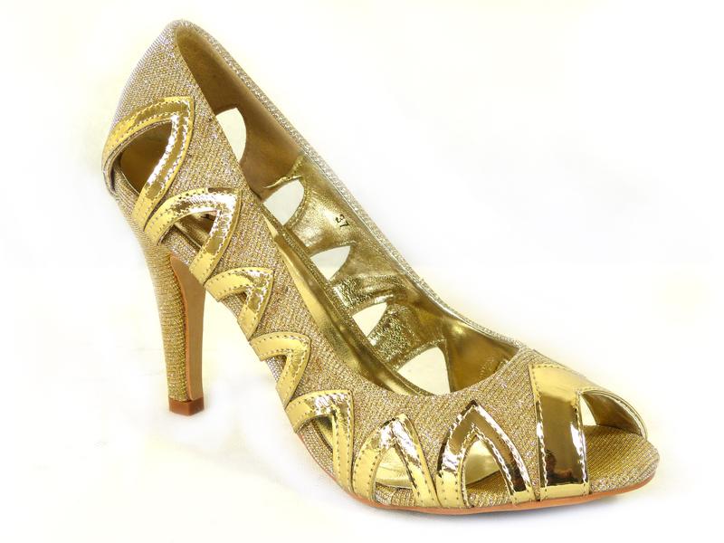 WOMENS LADIES HIGH STILETTO HEEL GLITTER PLATFORM PEEP TOE PARTY SHOES SIZE 3-8 Elegant Fashion 1