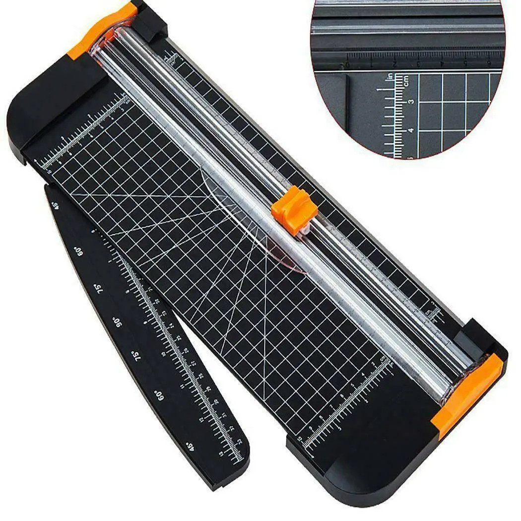 A4 Paper Cutter 12 Inch Titanium Paper Trimmer Scrapbooking Tool with Automatic Security Safeguard Side Ruler for Craft Paper  Label and Cardstock