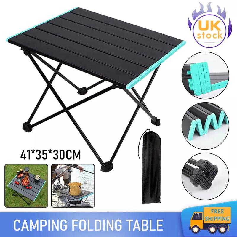 Folding Camping Tables With Carry Bag Portable Garden Picnic BBQ Beach Fishing 6