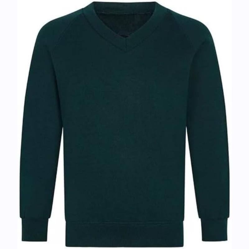 ZEROX-WORLD  Girls Jumper Pullover V Neck School Uniform Kids Long Sleeve Sweater 3