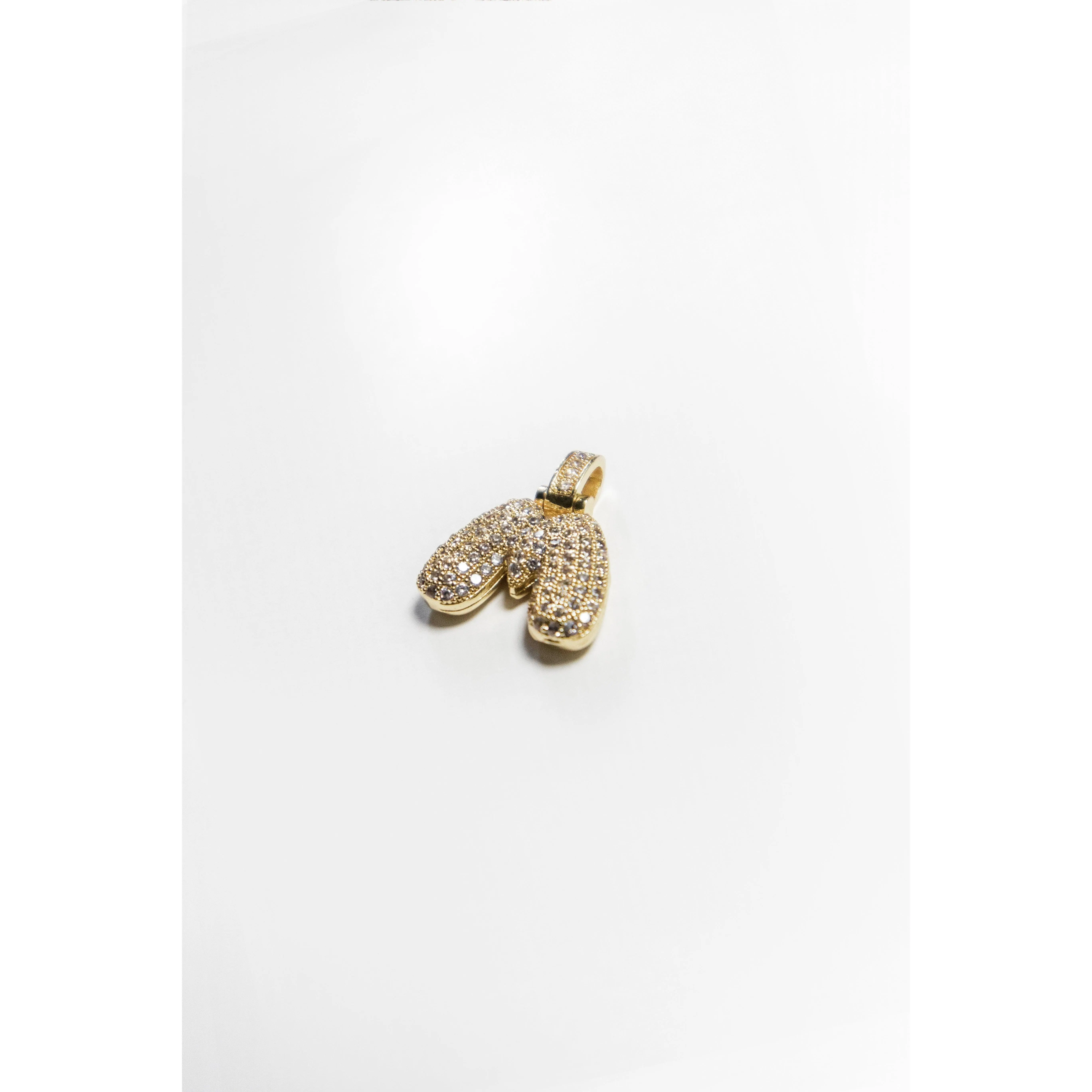 M Bubble Letter Pendant - Gold