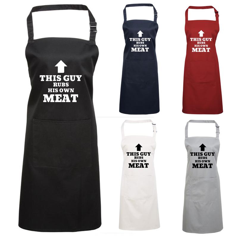 Gift Goat This Guy Rubs His Own Meat Kitchen BBQ Apron Adjustable Comfortable Gift, grilling, cooking 3